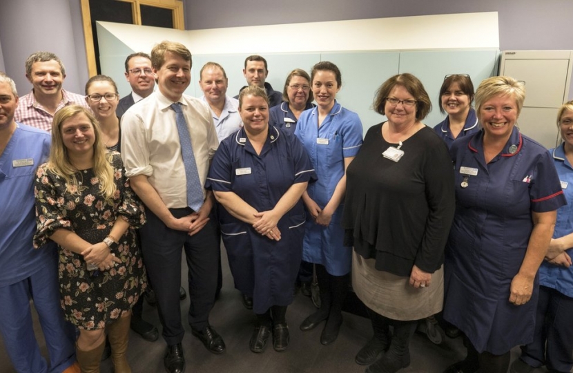 Robin Walker with hospital staff