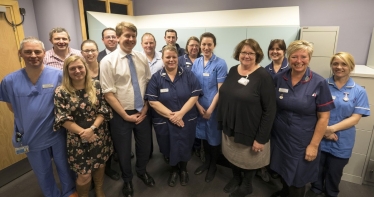 Robin Walker with hospital staff